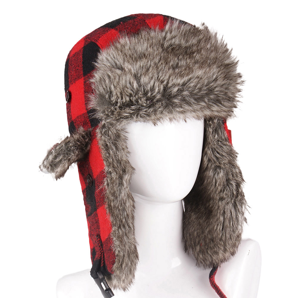 Trapper Hat Ear Flap - Chola Flannels Winter Trapper Hat Buffalo