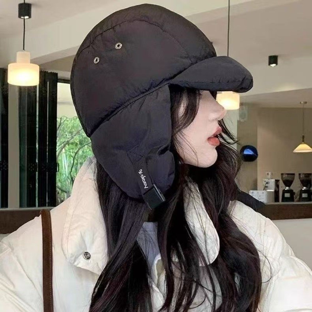 Solid Color Padded Bomber Hats - Trapper Hat Ear Flap ulasan dan harga