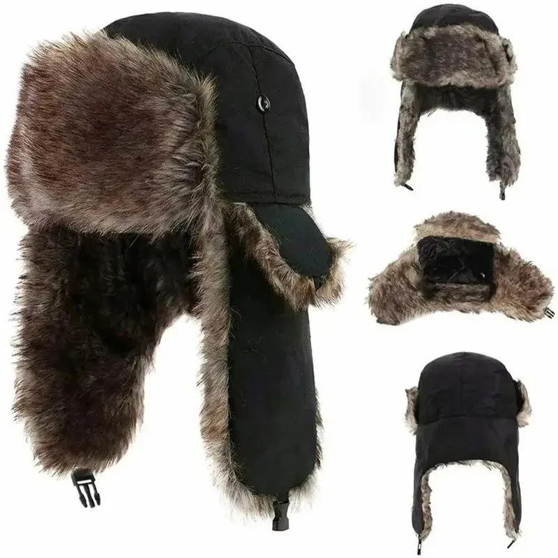 Russian Ski Hat Winter Warm Ha - Trapper Hat Ear Flap ulasan dan harga