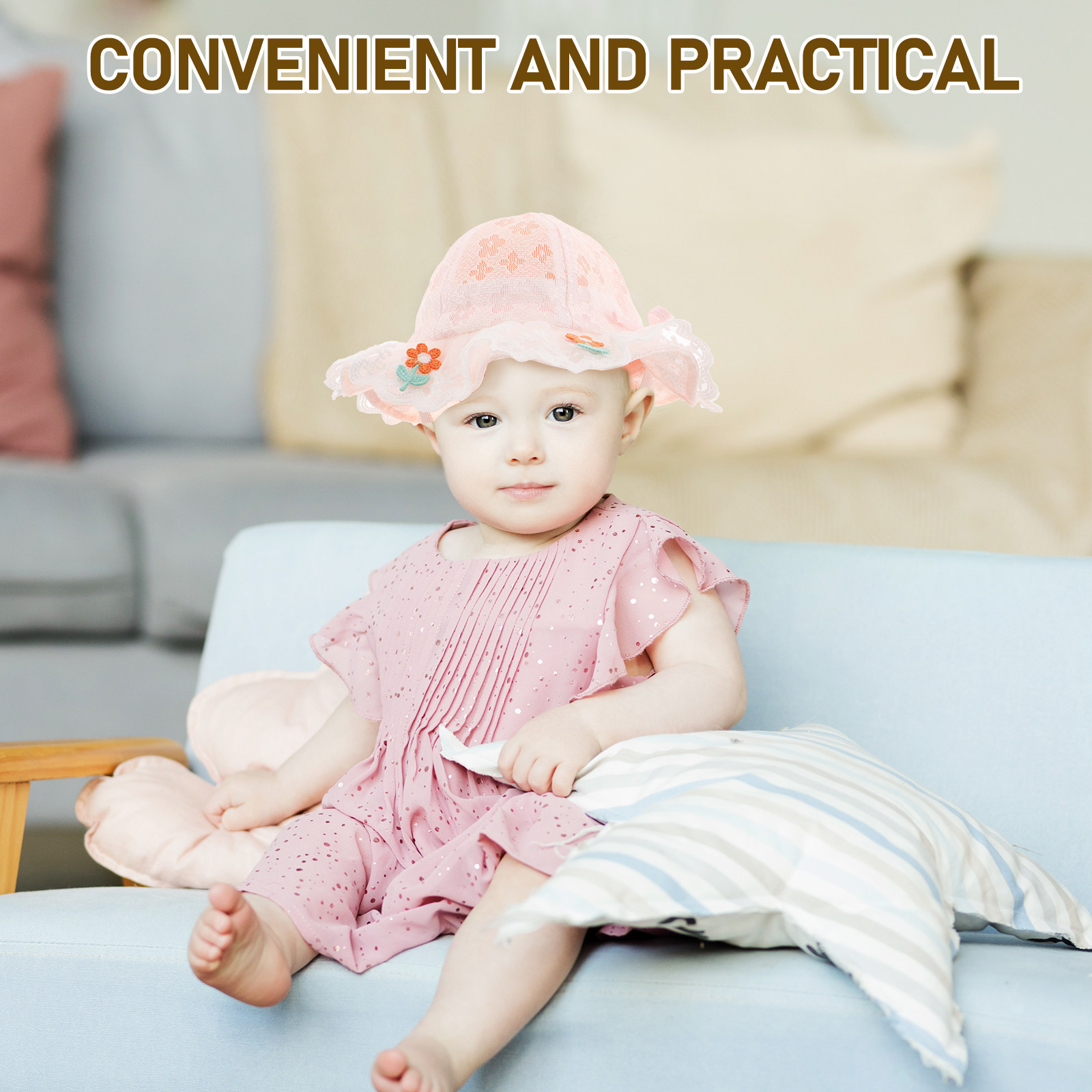 Baby Girl Summer Hat Breathabl - Sun Hat Wide Brim ulasan dan harga