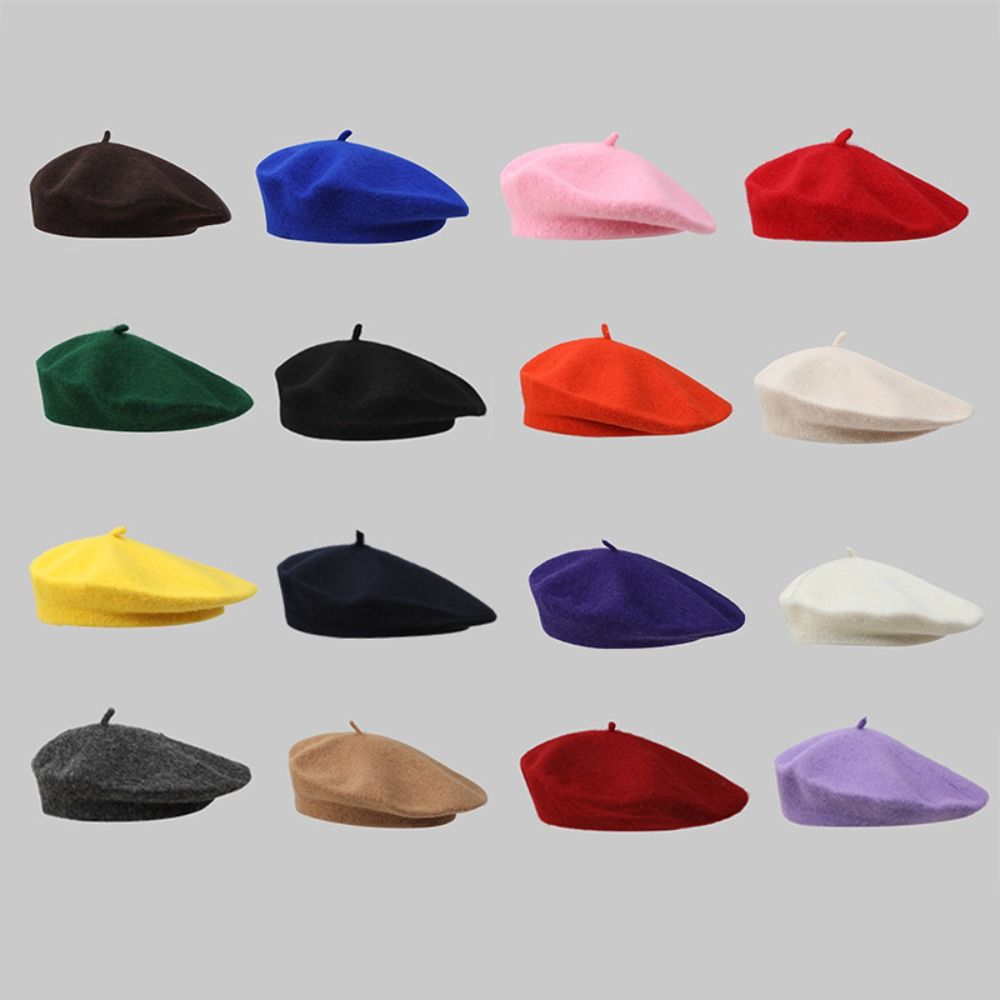 Autumn Lady Winter Warm Wool B - Beret French Wool ulasan dan harga