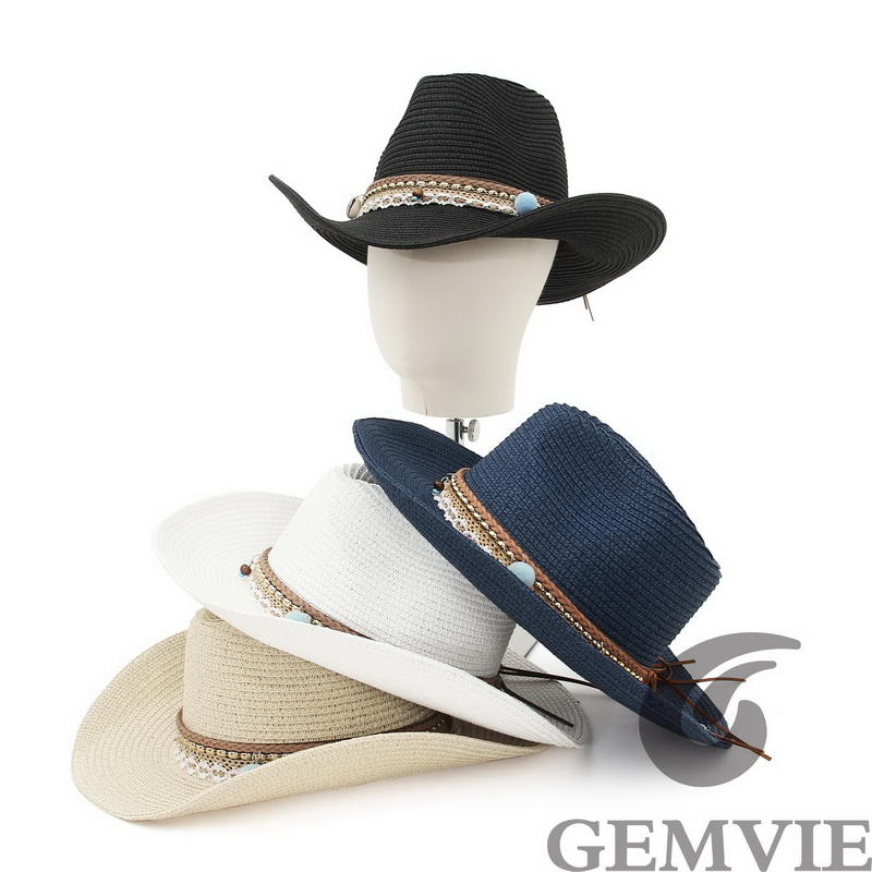 GEMVIE 4 Color Retro Outdoor S - Cowboy Hat Straw ulasan dan harga
