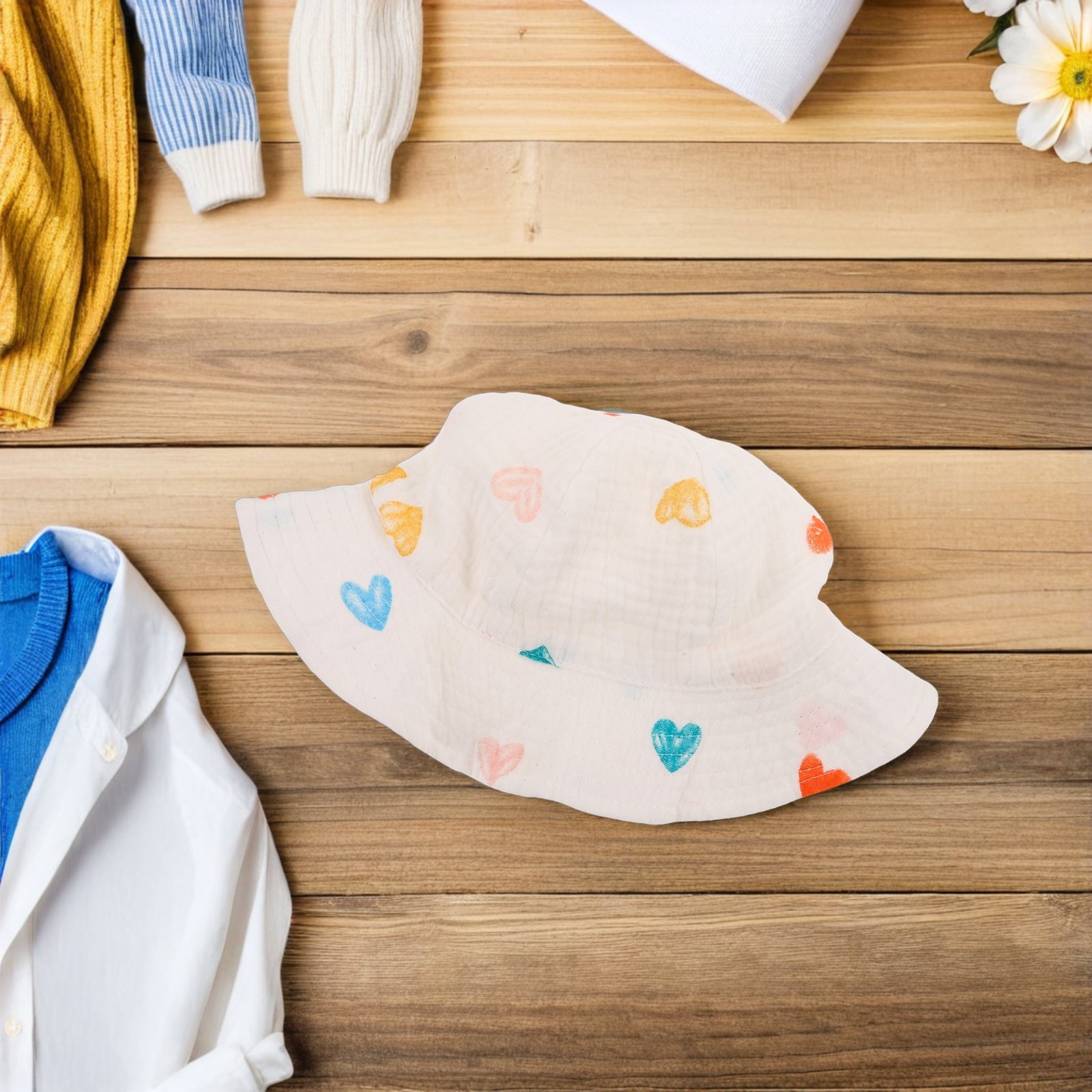 Baby Sun Hat Soft Cotton Breat - Bucket Hat Cotton ulasan dan harga