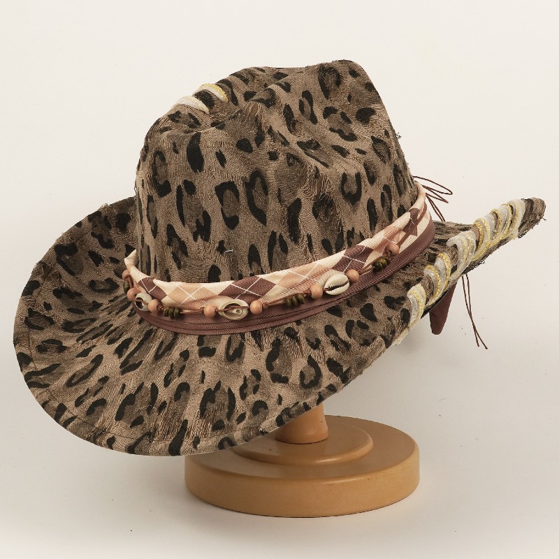 Leopard Print Western Cowboy H - Cowboy Hat Straw ulasan dan harga
