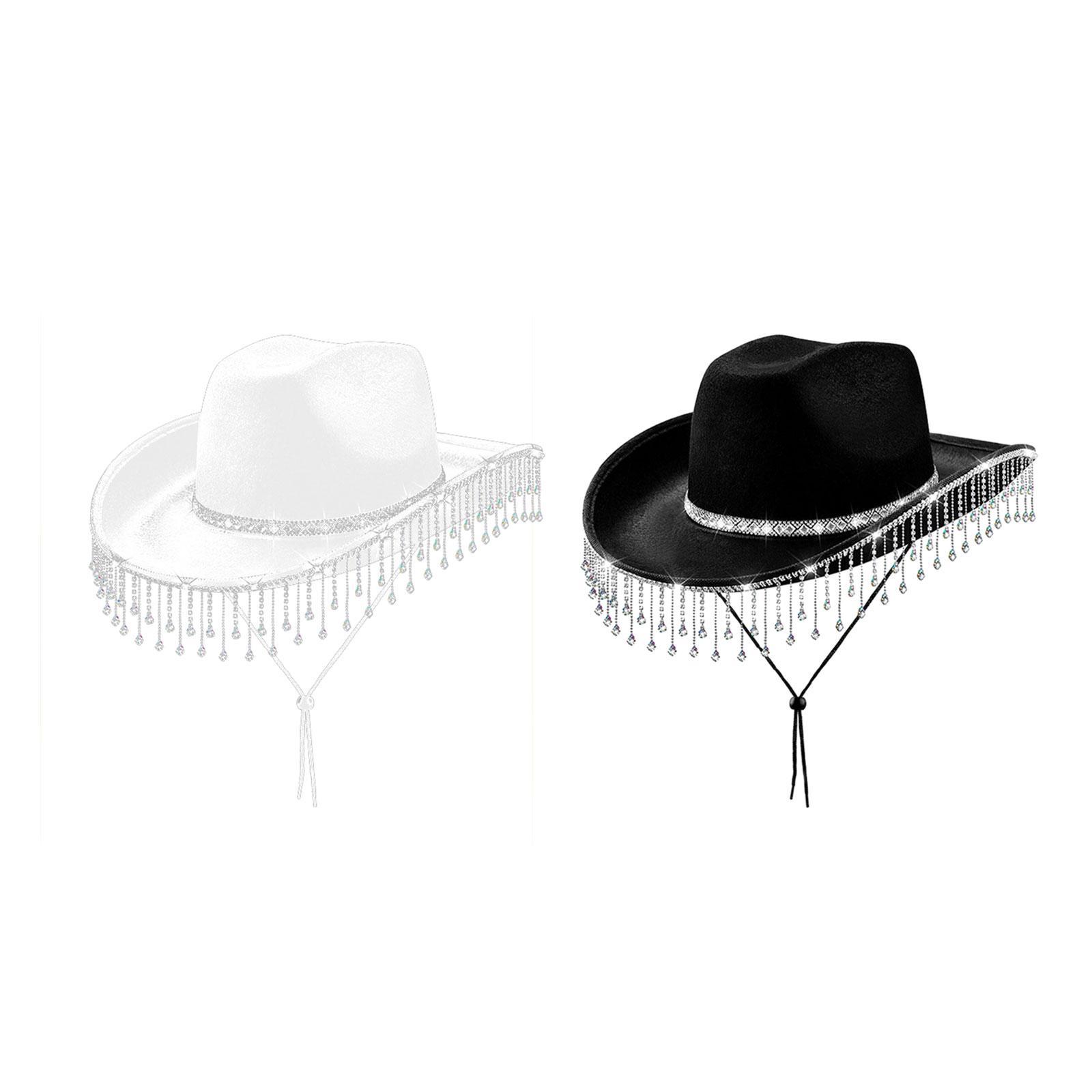 Women Cowboy Hat with Rhinesto - Cowboy Hat Straw ulasan dan harga
