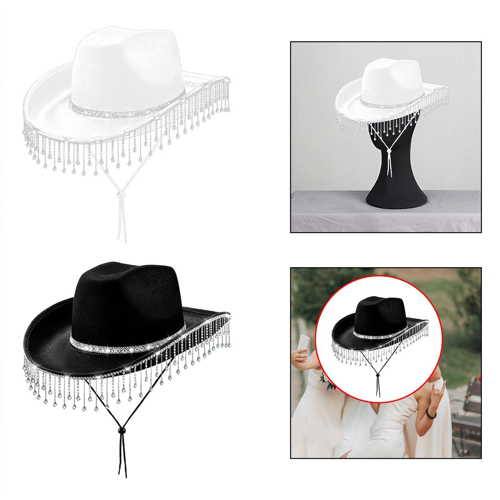 Women Cowboy Hat with Rhinesto - Cowboy Hat Straw ulasan dan harga