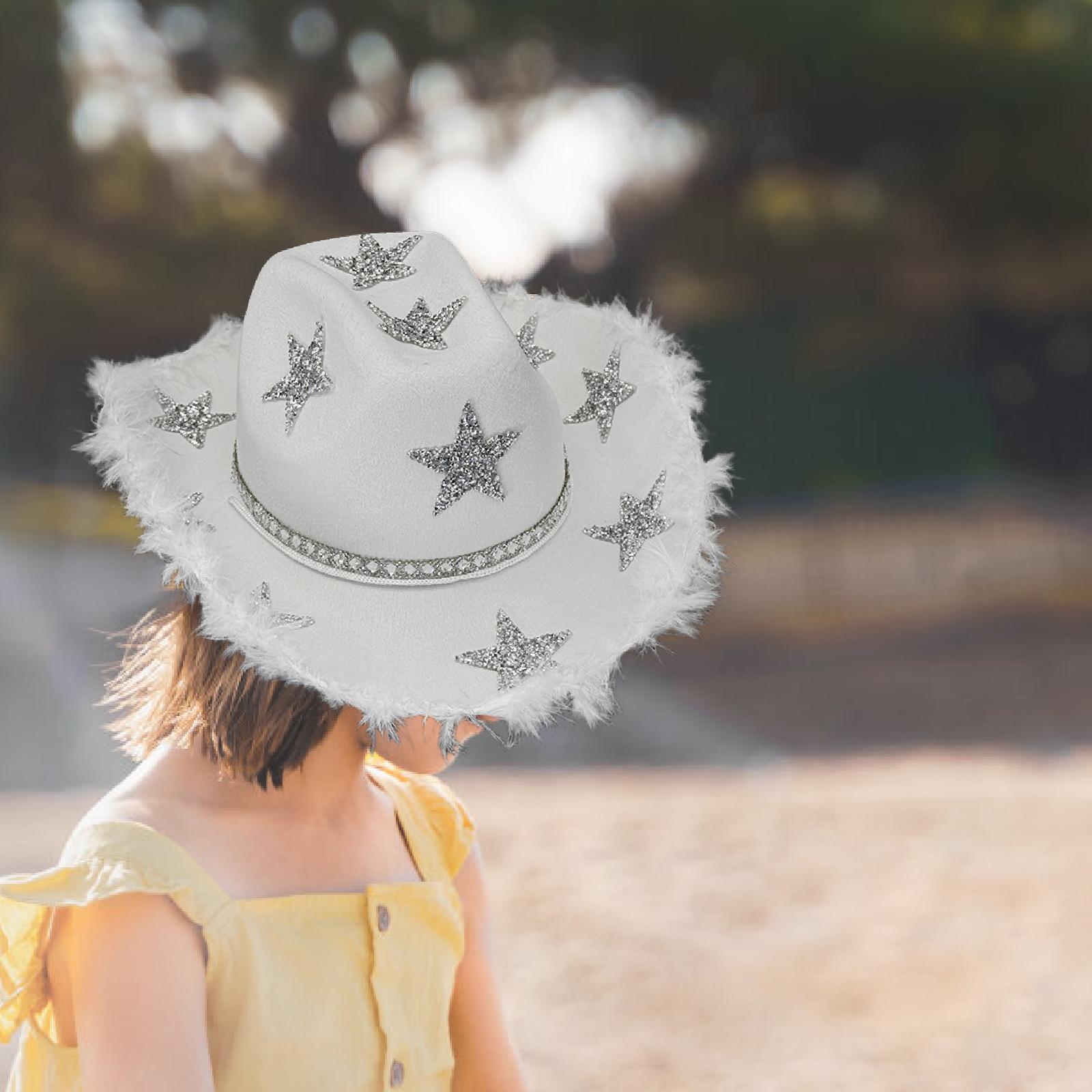 Women Cowboy Hat with Rhinesto - Cowboy Hat Straw ulasan dan harga