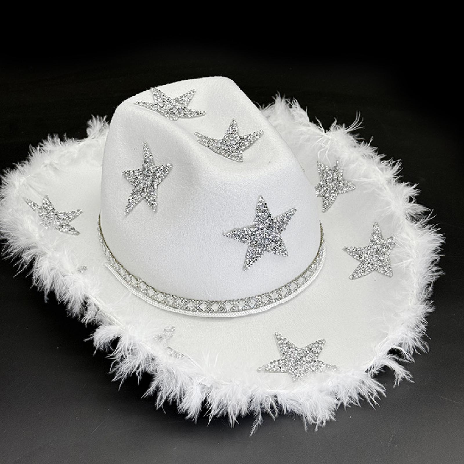 Women Cowboy Hat with Rhinesto - Cowboy Hat Straw ulasan dan harga