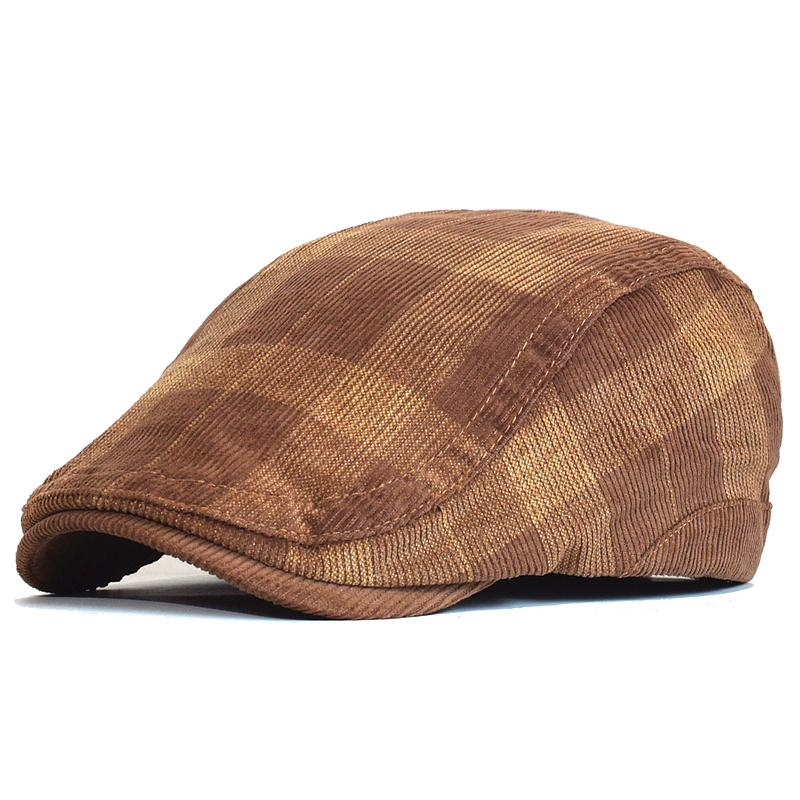 Winter Vintage Plaid Thick Ber - Dad Hat Cotton ulasan dan harga