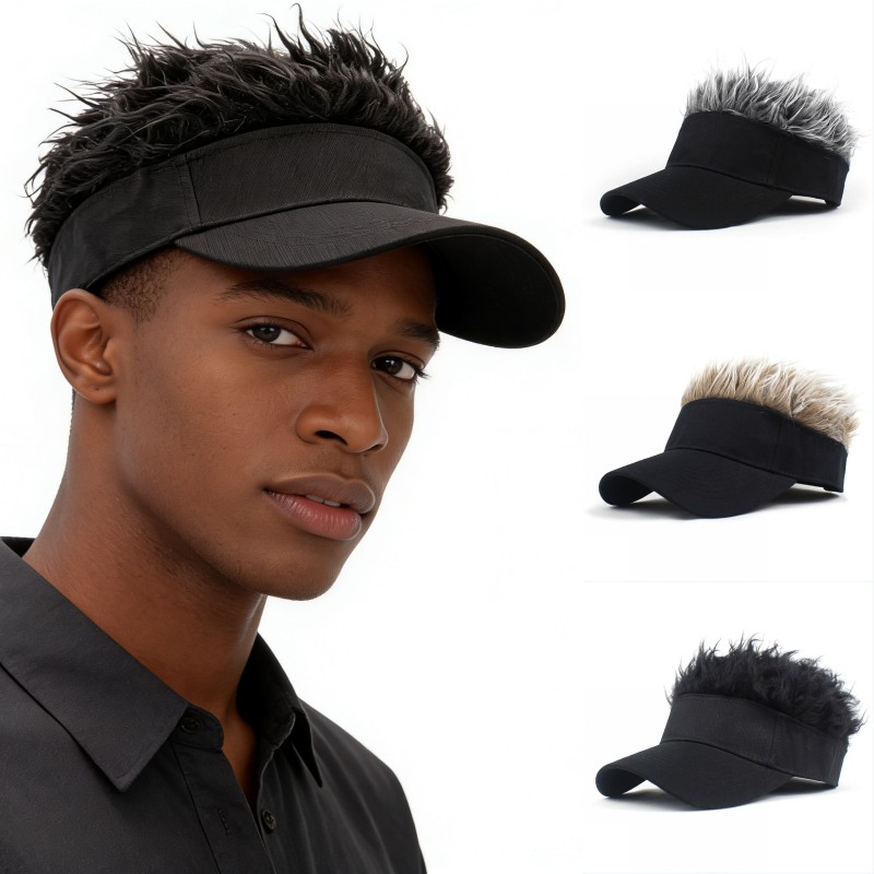 Men Women Synthetic Spiked Wig - Visor Sun Hat ulasan dan harga