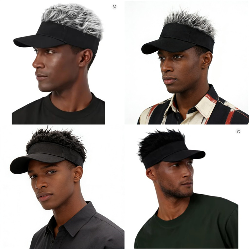Men Women Synthetic Spiked Wig - Visor Sun Hat ulasan dan harga