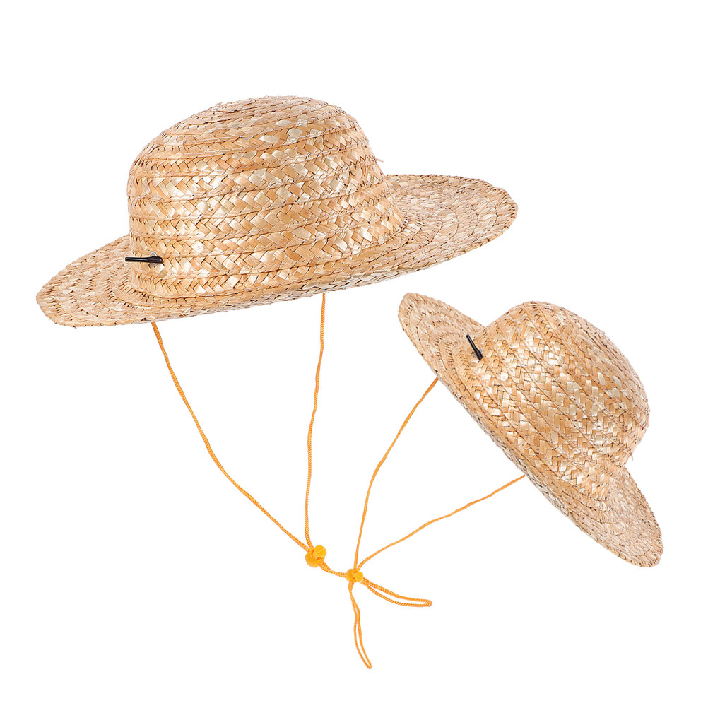 2Pcs Kids Straw Sun Hat Natura - Sun Hat Wide Brim ulasan dan harga