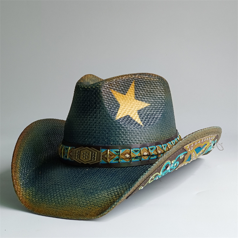 2026 Thickened knight cowboy h - Cowboy Hat Straw ulasan dan harga