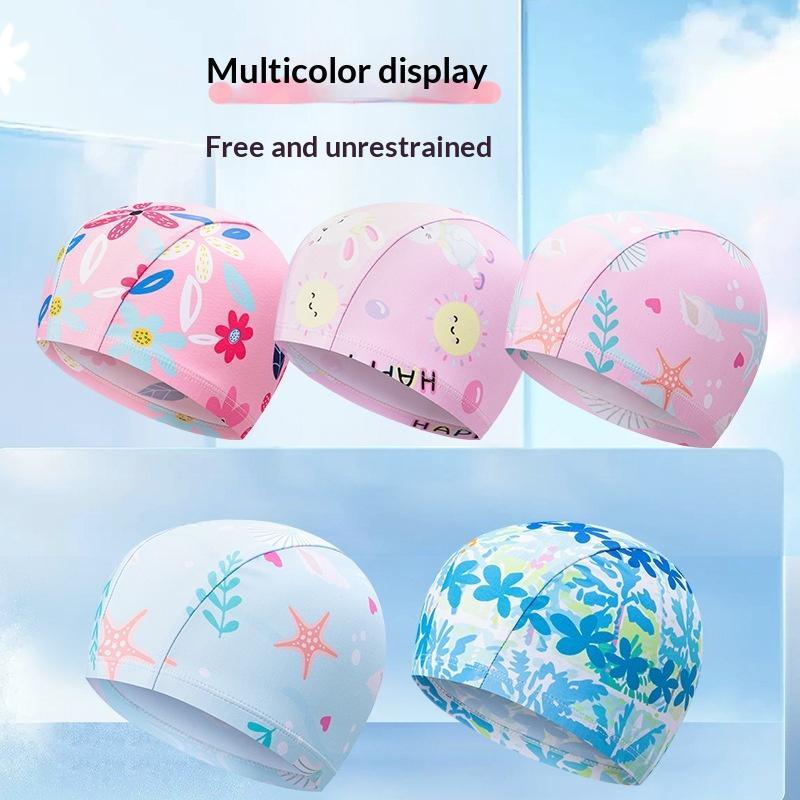 Kids Cartoon Swim Cap Elastic  - Swim Hat Silicone ulasan dan harga