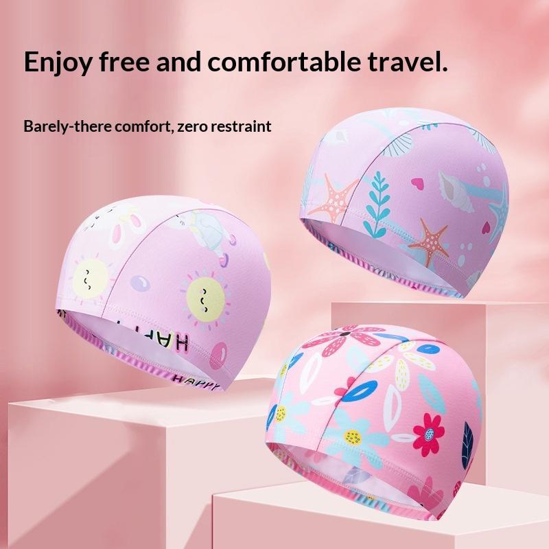 Kids Cartoon Swim Cap Elastic  - Swim Hat Silicone ulasan dan harga