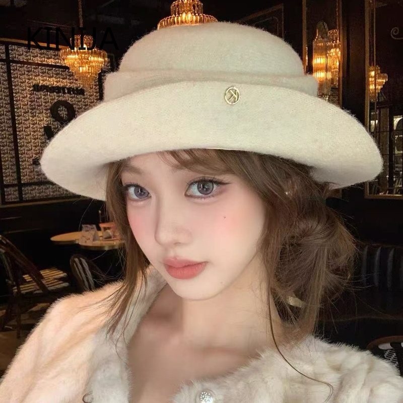 French Elegant Black Top Hat W - Beret French Wool ulasan dan harga