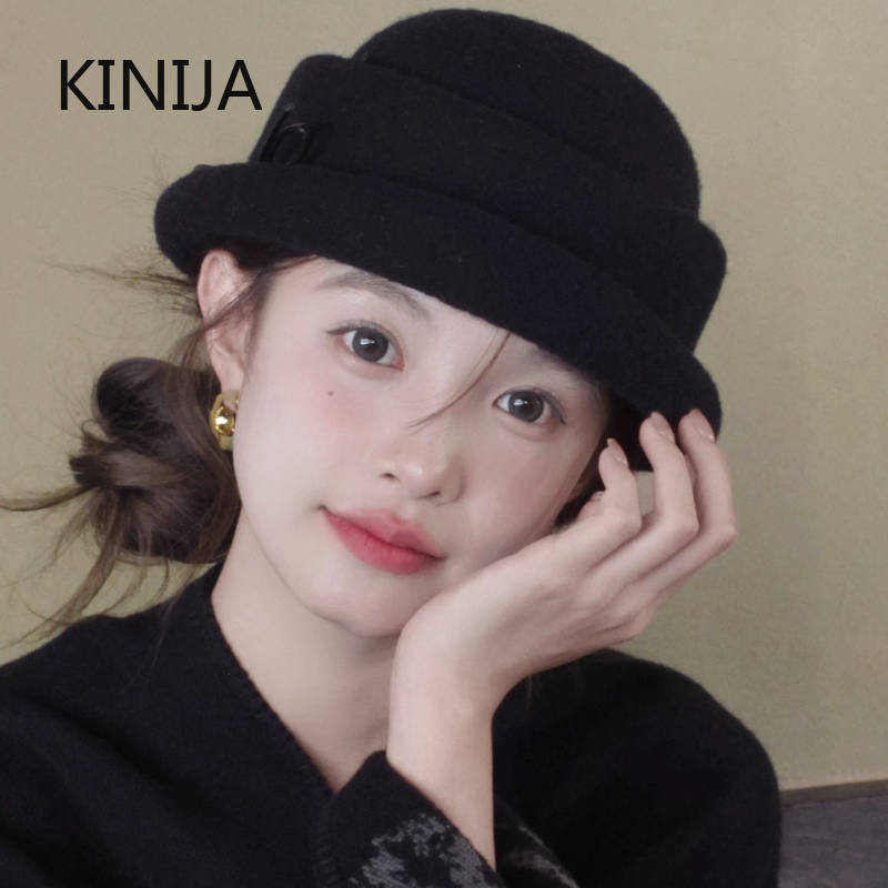 Hepburn Style Wool Top Hat Ber - Beret French Wool ulasan dan harga