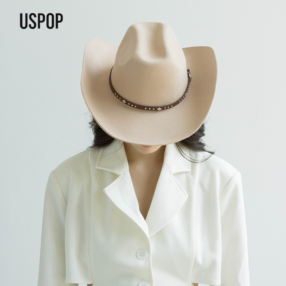 USPOP Wool Cowboy Hat with Stu - Cowboy Hat Straw ulasan dan harga
