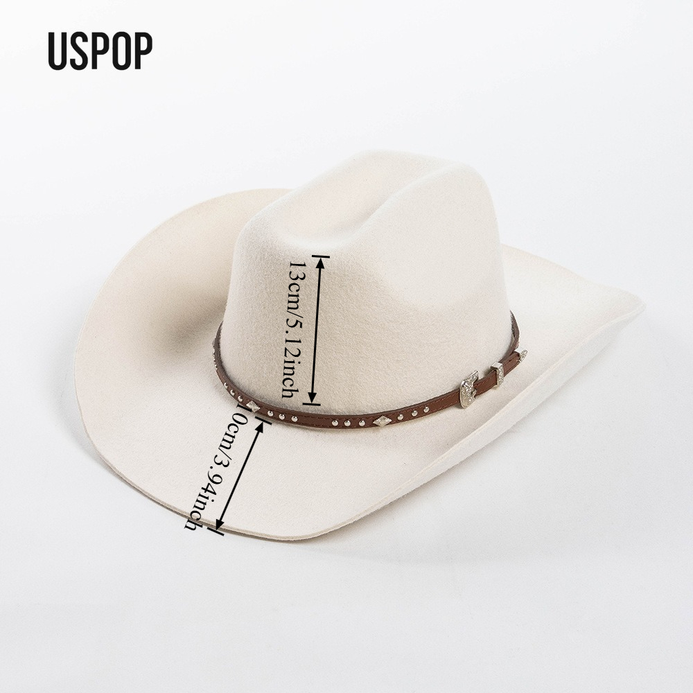 USPOP Wool Cowboy Hat with Stu - Cowboy Hat Straw ulasan dan harga