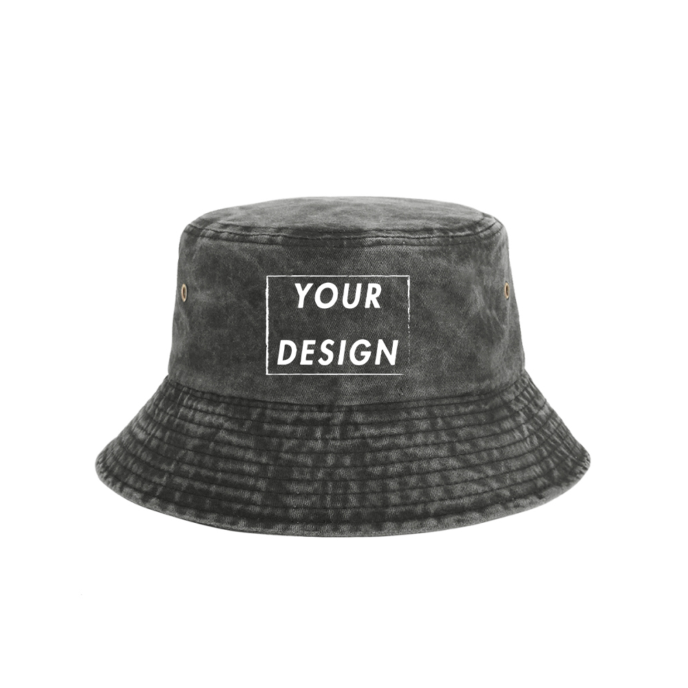 Custom Washed Vintage Bucket H - Bucket Hat Cotton ulasan dan harga